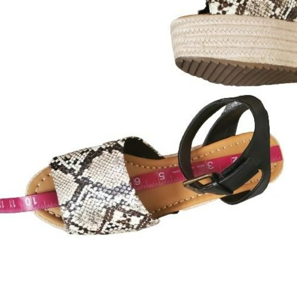 American Eagle Outfitters Womens Snakeskin Espadrille Platform Sandals Sz 8 NWOB - Picture 8 of 11